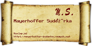 Mayerhoffer Sudárka névjegykártya